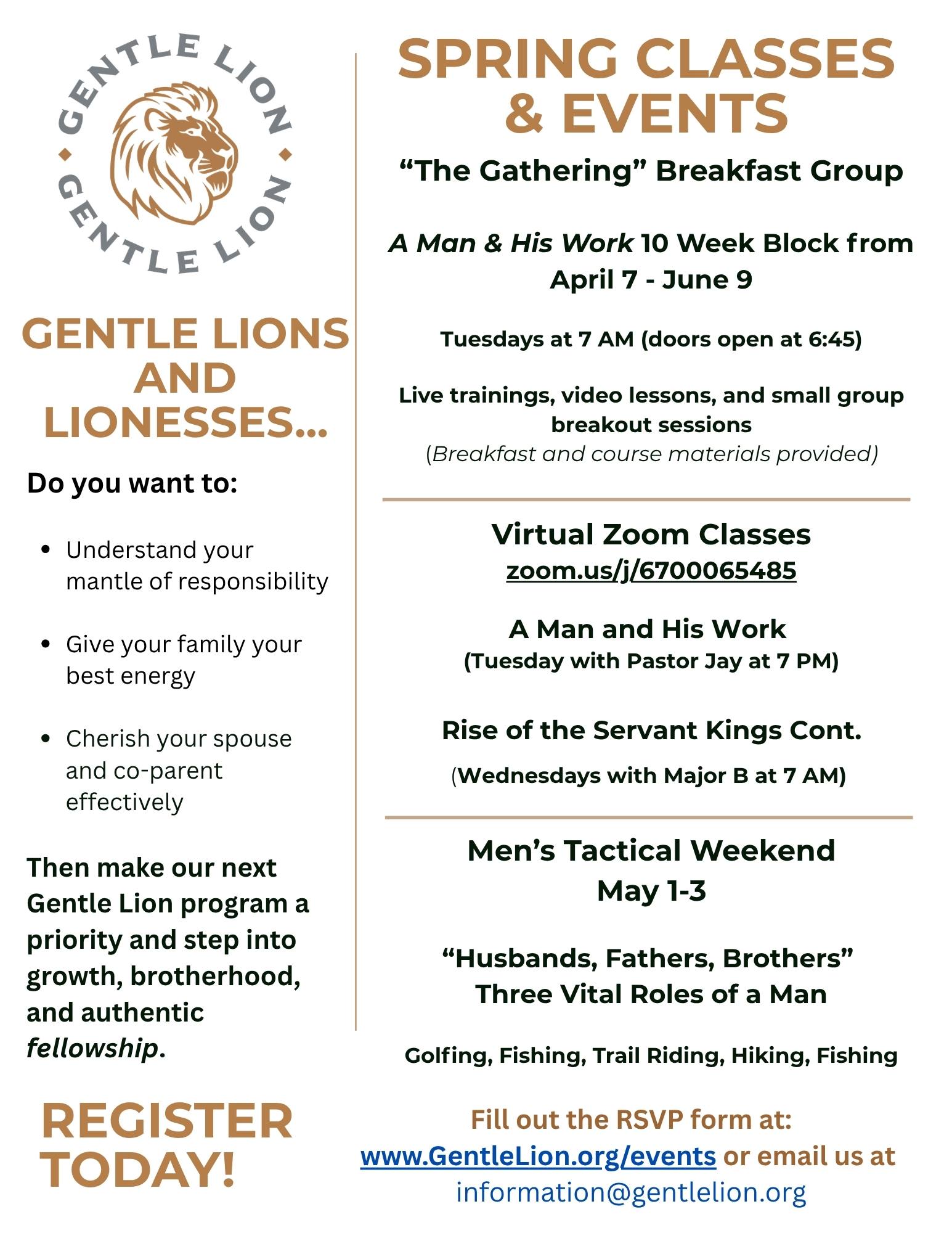 Gentle Lion Spring Flyer
